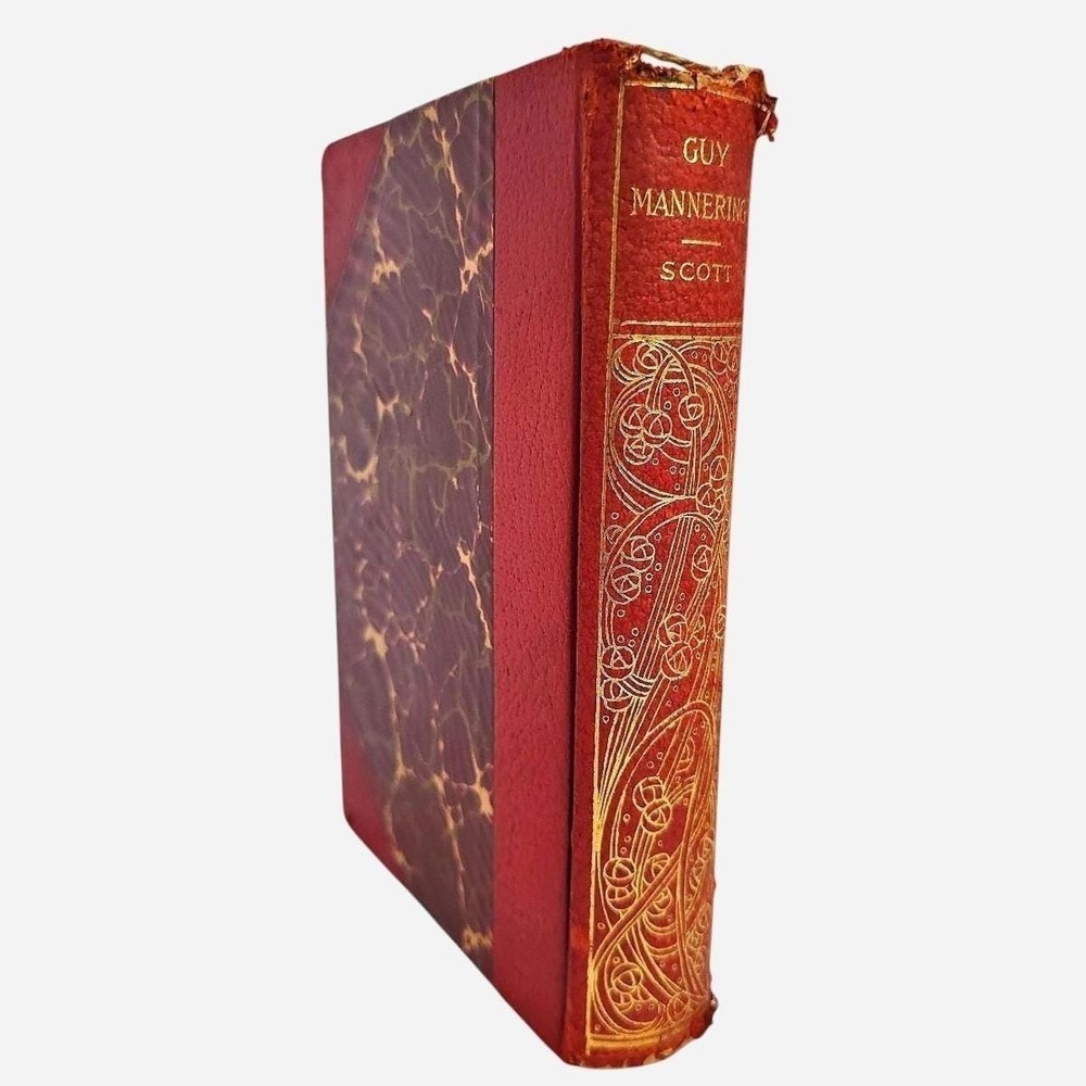 Guy Mannering or The Astrologer by Sir Walter Scott Antiquarian Red Leather Book